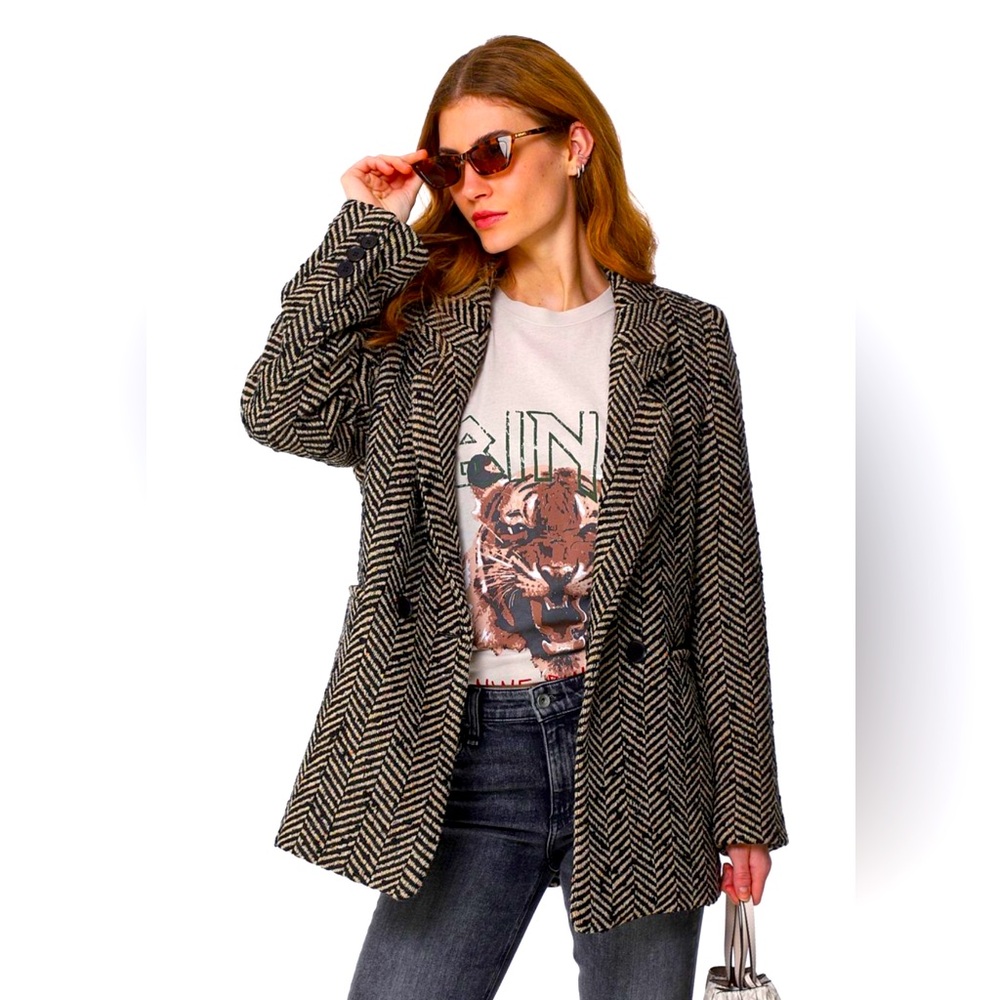 Anine Bing oversized tweed blazer. Size XS. GOOD CONDITION.